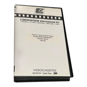 Living With Parkinson's Karen's Story VHS Video Parkinson Society Ottawa Tape